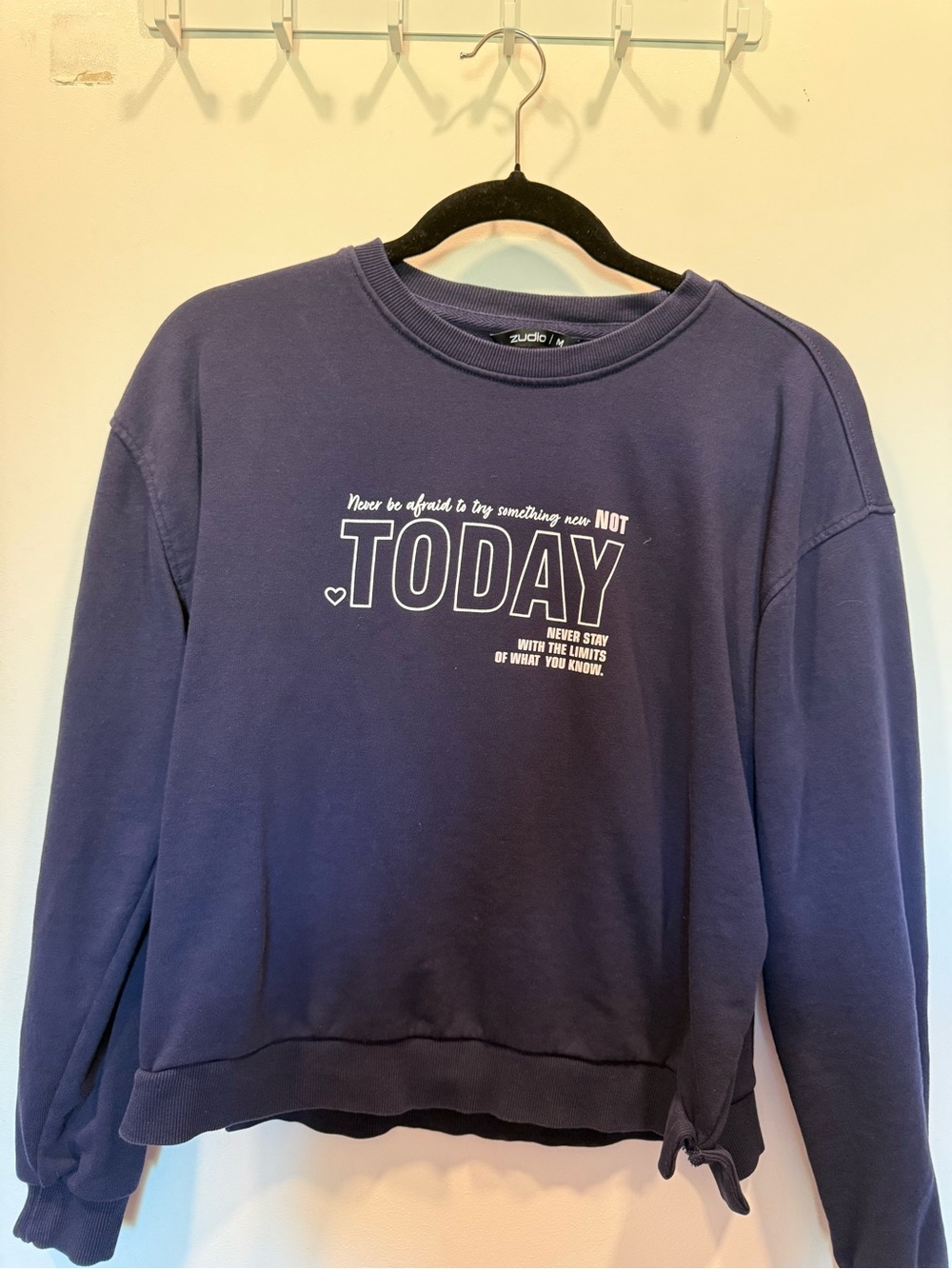 Navy 'TODAY' Graphic Crewneck Sweatshirt
